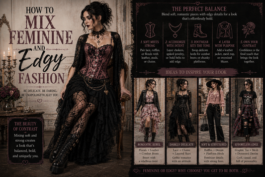 How to Mix Feminine and Edgy Fashion