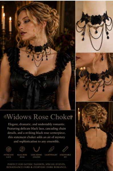 Widows Rose Choker