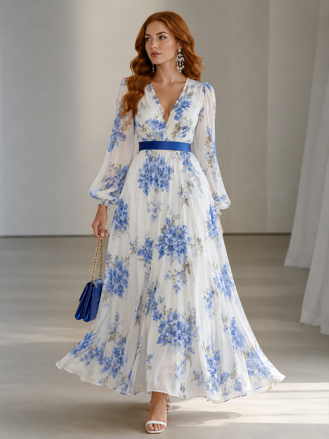 Blue Willow Maxi Dress