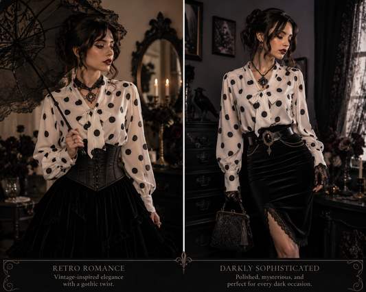 Dotted Chiffon Blouse